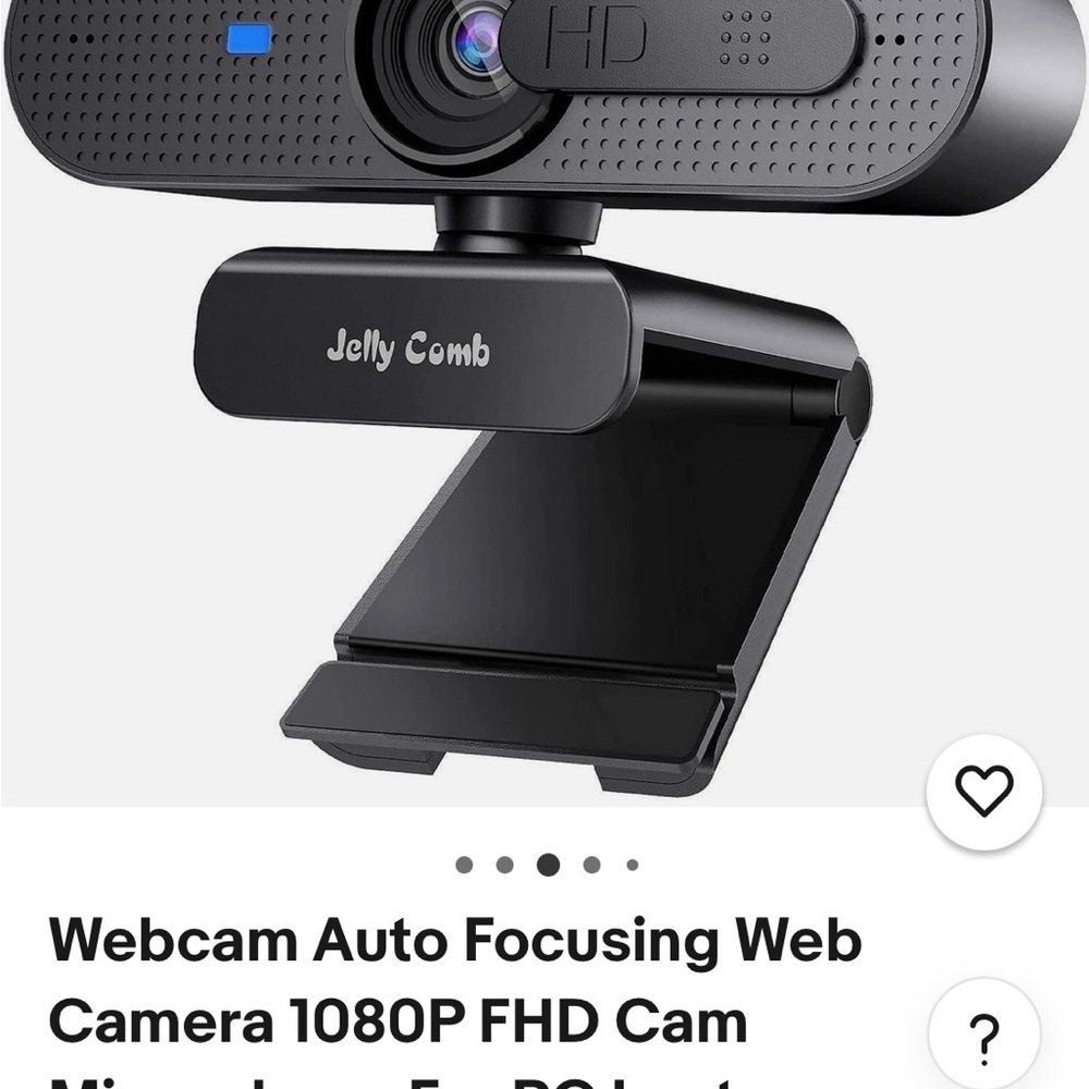 Black Webcam 1080P FHD Cam